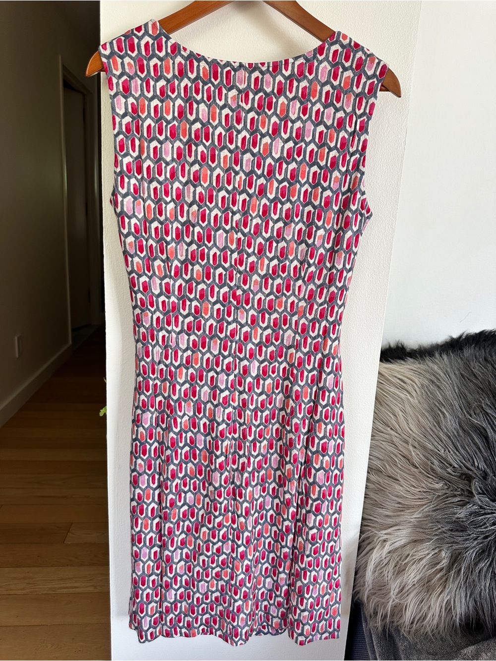 Nic+Zoe Pink Geometric Sleeveless Wrap Dress Medium - Picture 4 of 8